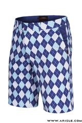 ARISLE Scotish Blue Argyle Shorts