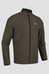 ARISLE Shark-Skin Titan Olive Golf Jacket