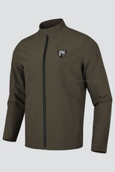 ARISLE Shark-Skin Titan Olive Golf Jacket
