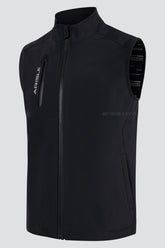 ARISLE Futuristic Sharkskin Titan Black Golf Gilet