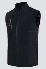 ARISLE Futuristic Sharkskin Titan Black Golf Gilet