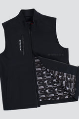 ARISLE Futuristic Sharkskin Titan Black Golf Gilet