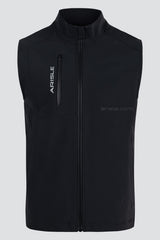 ARISLE Futuristic Sharkskin Titan Black Golf Gilet