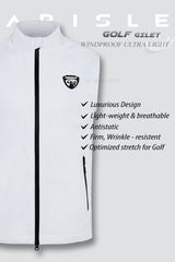 ARISLE Windtretch Classy White Golf Gilet