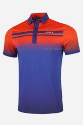 ARISLE Pro-Golfer Ombre Orange Navy Golf Polo