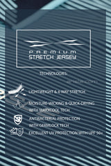 ARISLE Gold Zip Navy Stripe Golf Polo