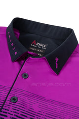 ARISLE Pro-Golfer Magenta Camo Graphic Golf Polo