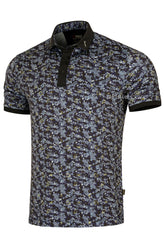ARISLE Pro-Golfer Grey Camo Print Golf Polo