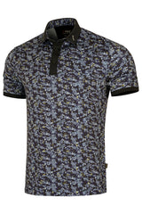 ARISLE Pro-Golfer Grey Camo Print Golf Polo