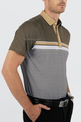 ARISLE Pro-Golfer Royal Gold Golf Polo