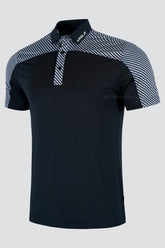 ARISLE Pro-Golfer Black Carbon Golf Polo