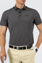 ARISLE A-CLASS Platinum Stripe Ash Grey Golf Polo