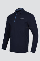 ARISLE LS COTFLEX Dark-Navy Golf Polo