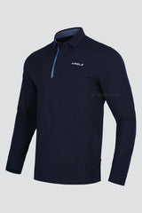ARISLE LS COTFLEX Dark-Navy Golf Polo
