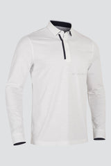 ARISLE LS COTFLEX Diamond-White Golf Polo
