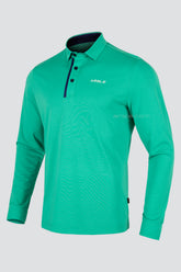 ARISLE LS COTFLEX Emerald Green Golf Polo