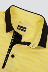 ARISLE Classy LS Lemon Yellow Golf Polo