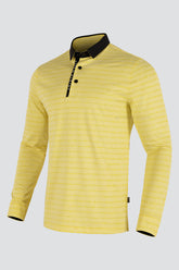 ARISLE Classy LS Lemon Yellow Golf Polo