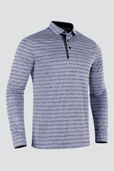 ARISLE Classy LS Smoke Blue Golf Polo