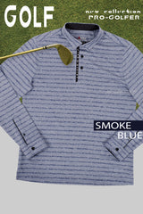 ARISLE Classy LS Smoke Blue Golf Polo