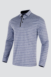 ARISLE Classy LS Smoke Blue Golf Polo