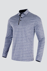 ARISLE Classy LS Smoke Blue Golf Polo