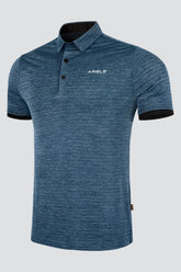ARISLE Metalic Blue Golf Polo