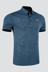 ARISLE Metalic Blue Golf Polo