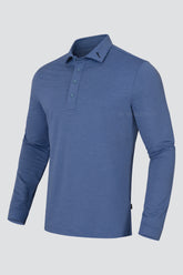 ARISLE LS Bossman Fall - French Blue Golf Polo