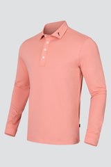 ARISLE LS Bossman Fall - Snow Orange Golf Polo