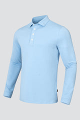 ARISLE LS Bossman Fall - Swiss Blue Golf Polo