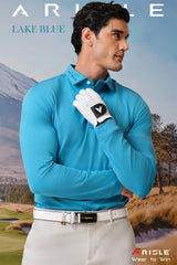 ARISLE LS Bossman Fall - Lake Blue Golf Polo