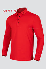 ARISLE LS So Red Golf Polo