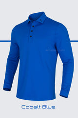 ARISLE LS Cobalt Blue Golf Polo