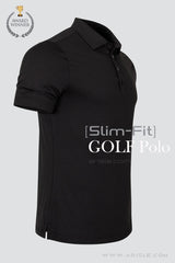 ARISLE Falcon Black Golf Polo