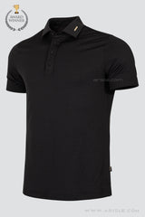 ARISLE Falcon Black Golf Polo