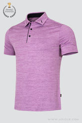ARISLE Electric Wave Purple Golf Polo