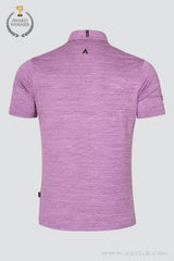 ARISLE Electric Wave Purple Golf Polo