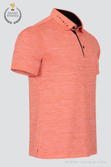 ARISLE Electric Orange Golf Polo