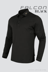 ARISLE LS Falcon Black Golf Polo