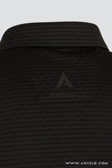 ARISLE LS Falcon Black Golf Polo