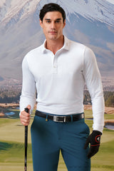 ARISLE LS Fox White Golf Polo