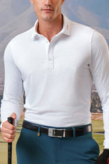 ARISLE LS Fox White Golf Polo