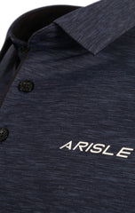 ARISLE Airstretch Smog Black Golf Polo