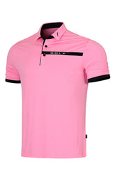 ARISLE Bright Pink Mini Stripe Polo Shirt