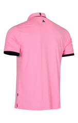 ARISLE Bright Pink Mini Stripe Polo Shirt