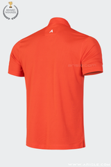 ARISLE Golf & Lifestyle Red Mini Stripe Polo