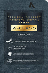 ARISLE A-CLASS Platinum Stripe Ash Blue Golf Polo