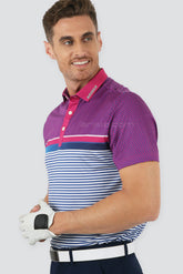 ARISLE Pro-Golfer Royal Magenta Golf Polo