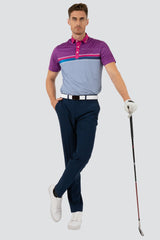 ARISLE Pro-Golfer Royal Magenta Golf Polo